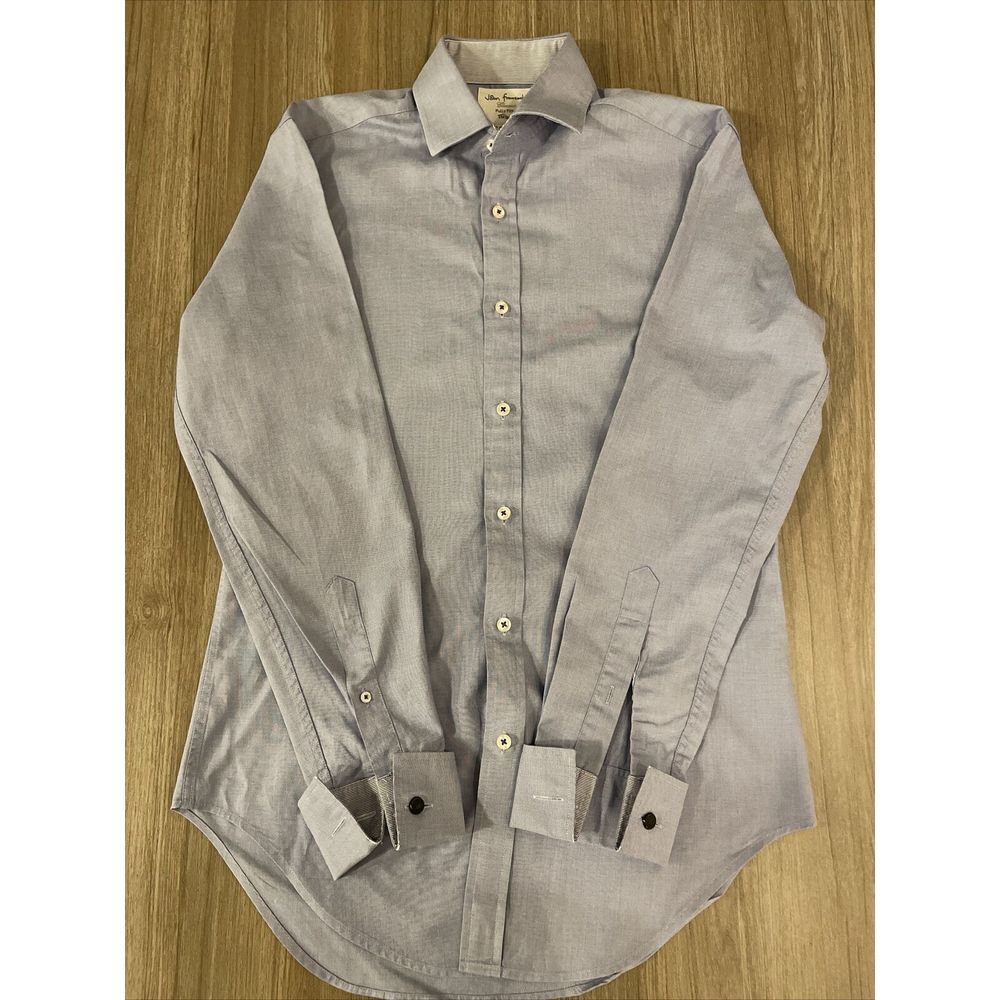 TM‎ Lewin Men's Dress Shirt 15/33 Classic  38cm/84cm Vin Franz Fully Fitted
